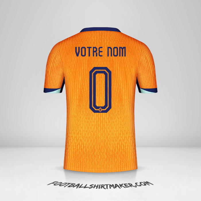 Maillot Pays-Bas 2024 -  votre nom - 0