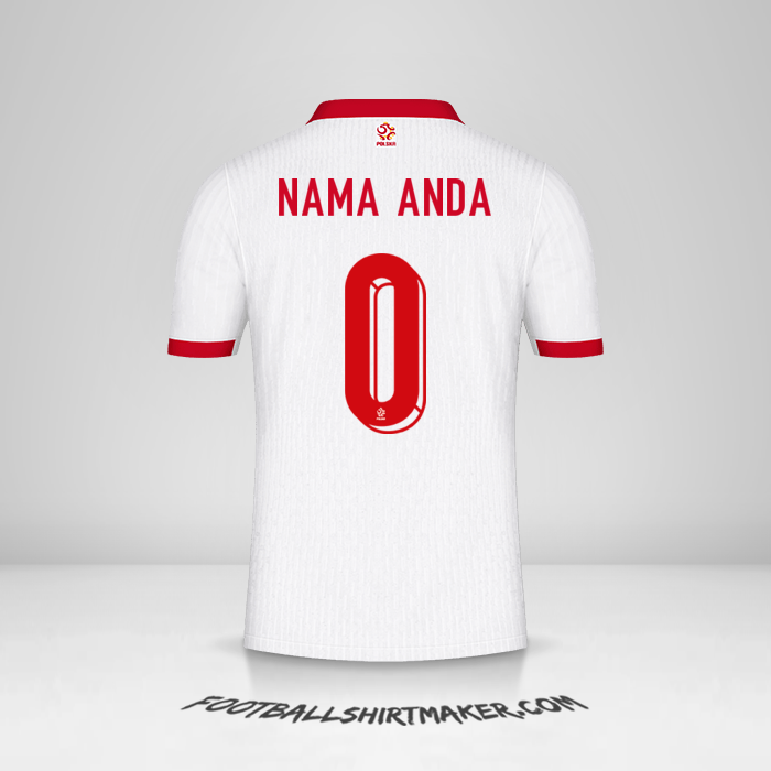 Jersey Polandia 2024 -  nama anda - 0