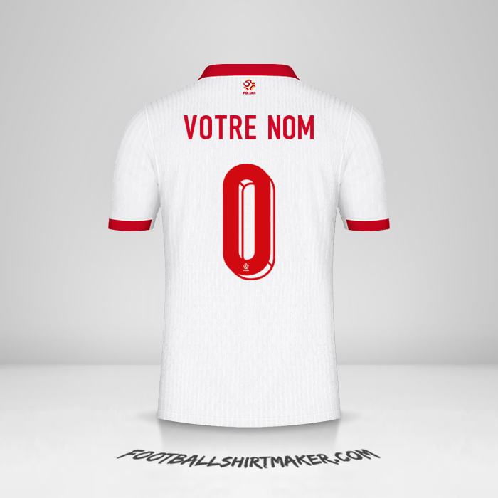 Maillot Pologne 2024 -  votre nom - 0