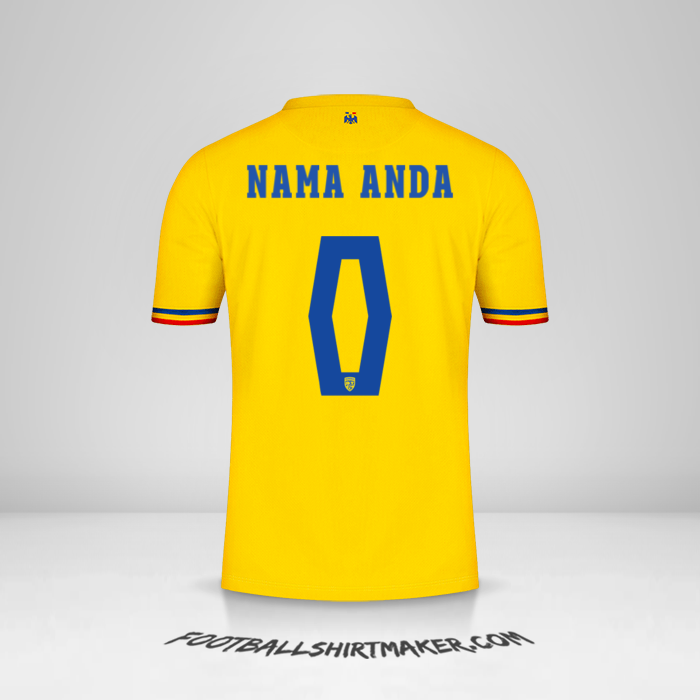 Jersey Rumania 2024 -  nama anda - 0