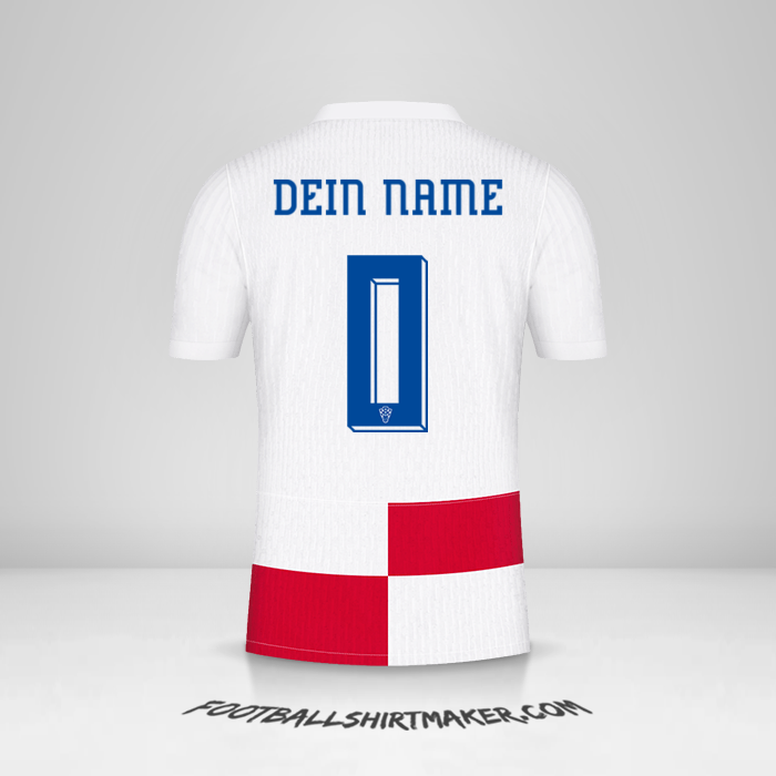 Trikot Kroatien 2024 -  dein name - 0