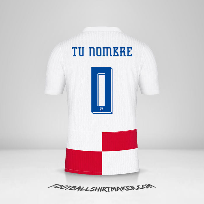 Jersey Croacia 2024 -  tu nombre - 0