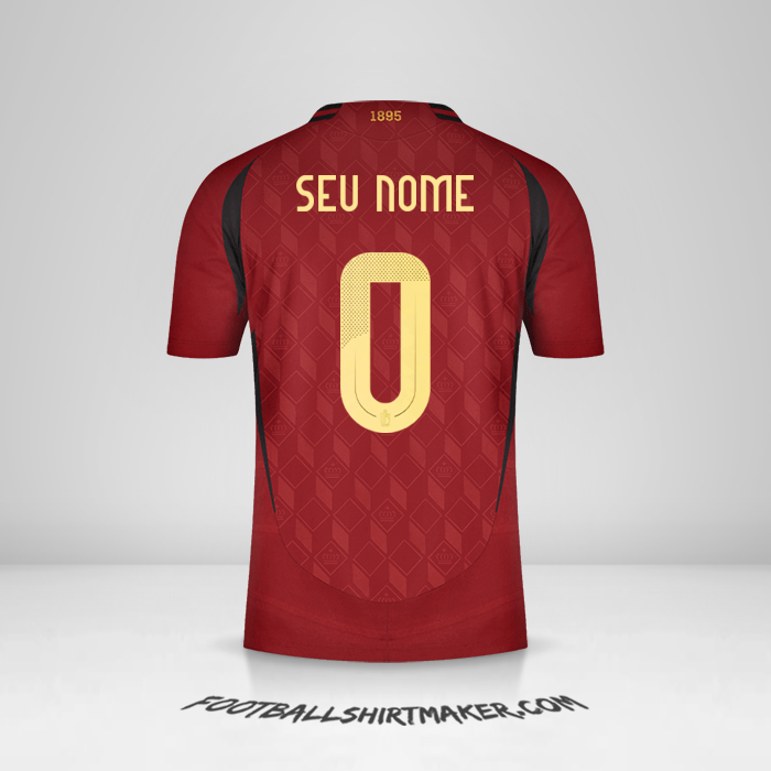 Camisa Bélgica 2024 -  seu nome - 0