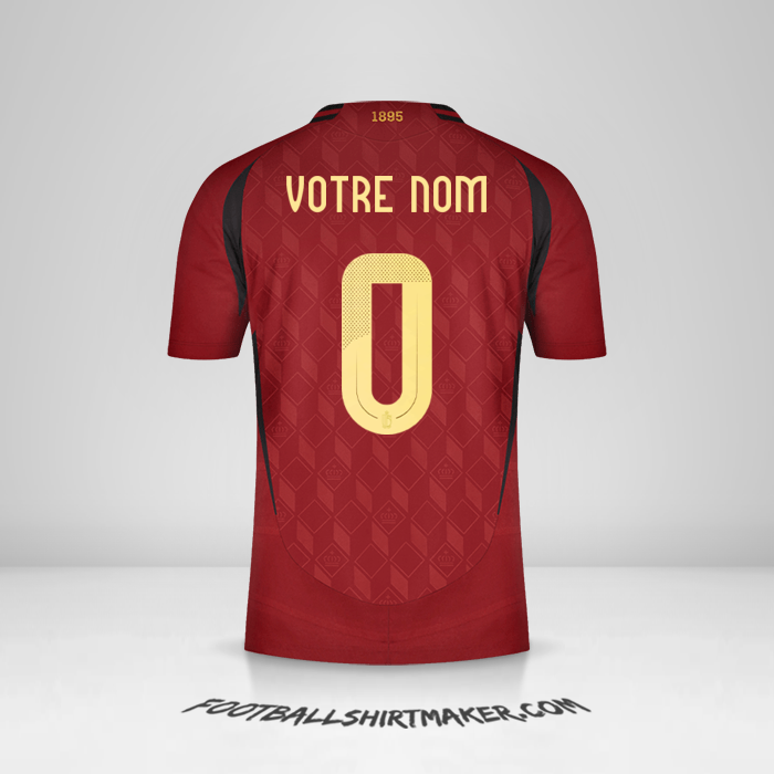 Maillot Belgique 2024 -  votre nom - 0