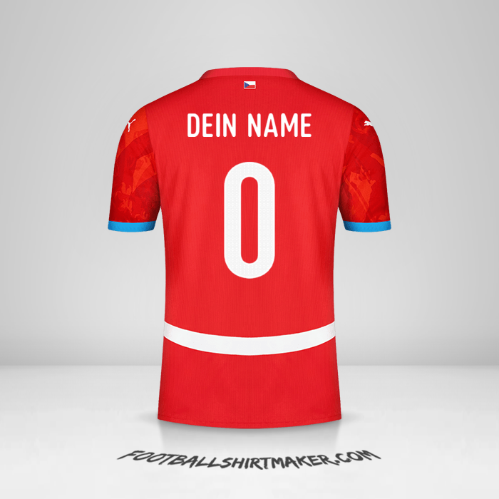 Trikot Tschechien 2024 -  dein name - 0