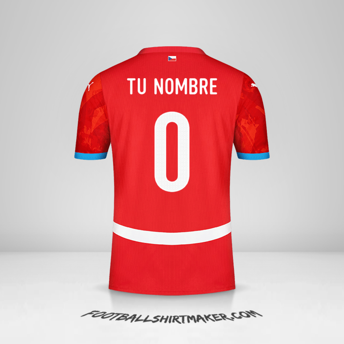 Camiseta República Checa 2024 -  tu nombre - 0