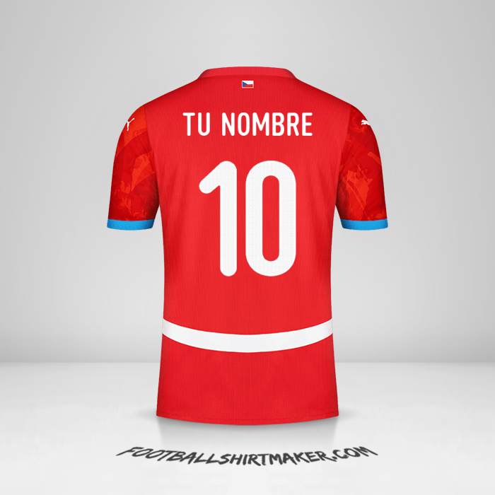 Camiseta Republica Checa 2024 número 10 tu nombre