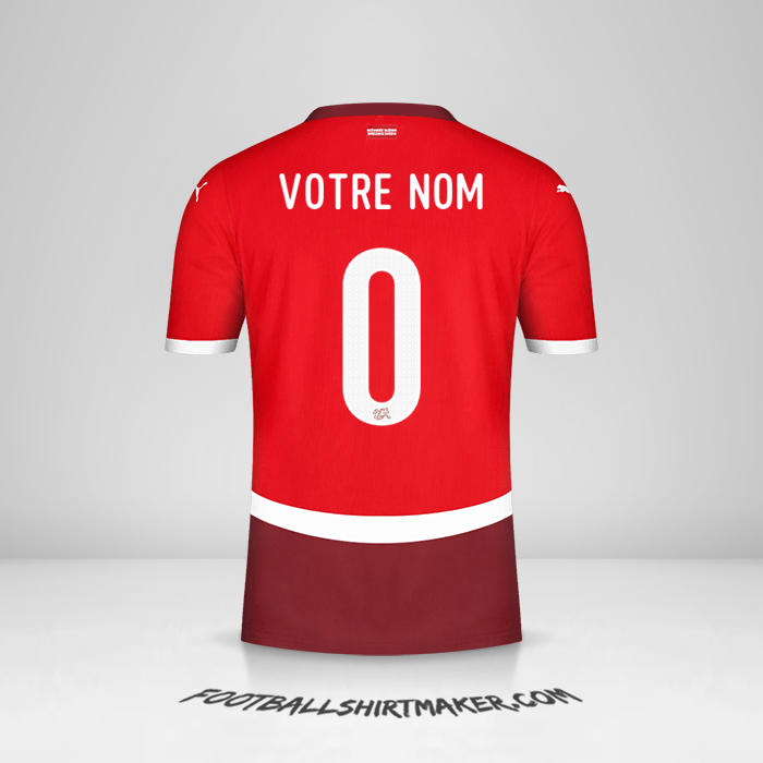 Maillot Suisse 2024 -  votre nom - 0