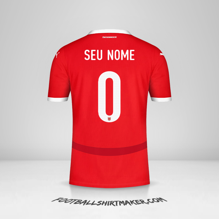 Camisa Áustria 2024 -  seu nome - 0