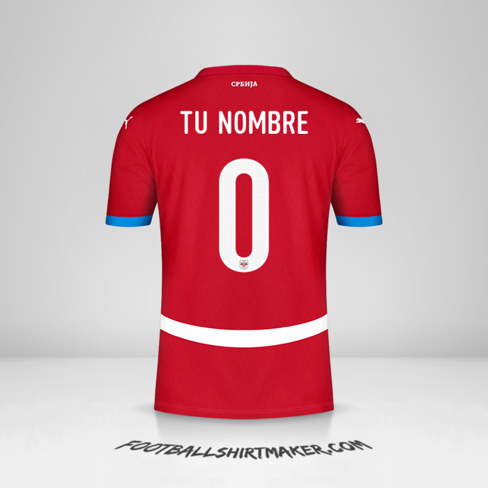 Camiseta Serbia 2024 -  tu nombre - 0