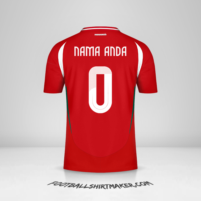 Jersey Hongaria 2024 -  nama anda - 0