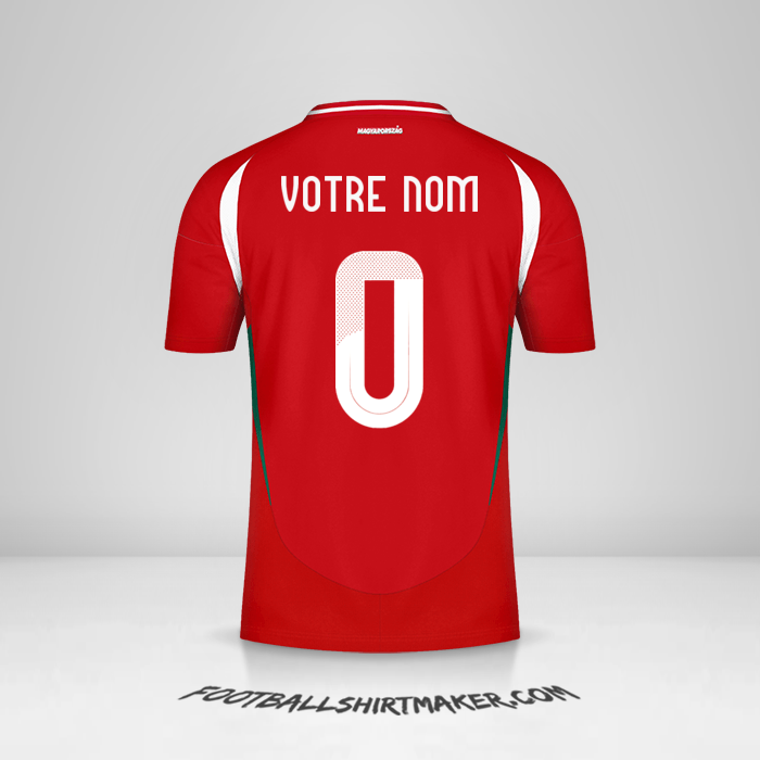 Maillot Hongrie 2024 -  votre nom - 0