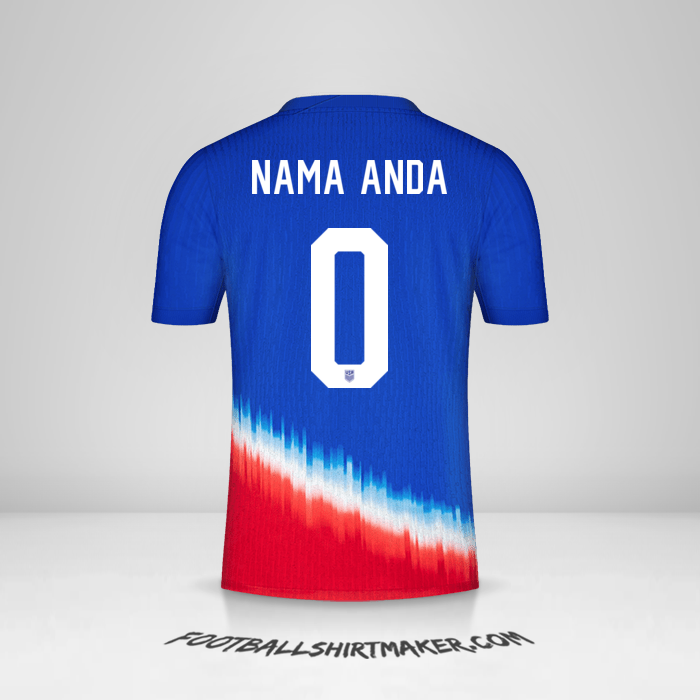 Jersey Amerika Serikat 2024 II -  nama anda - 0