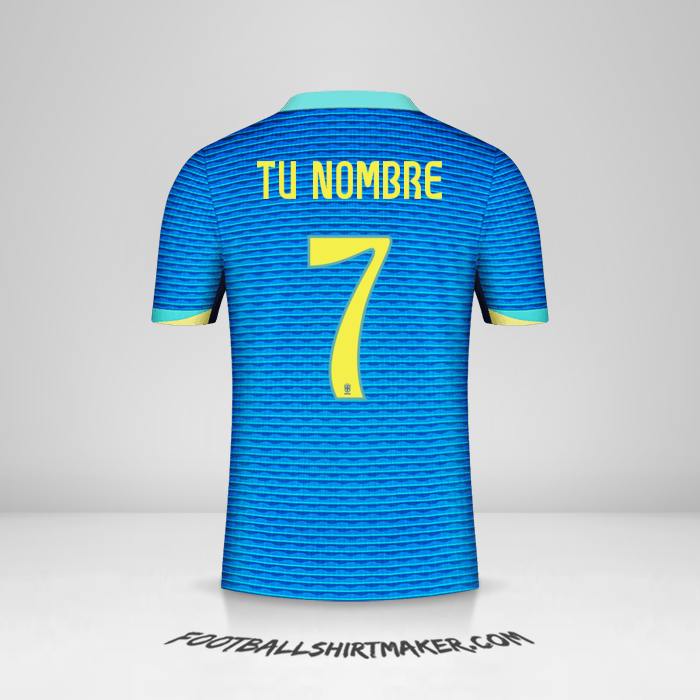 Camiseta Brasil 2024 II número 7 tu nombre