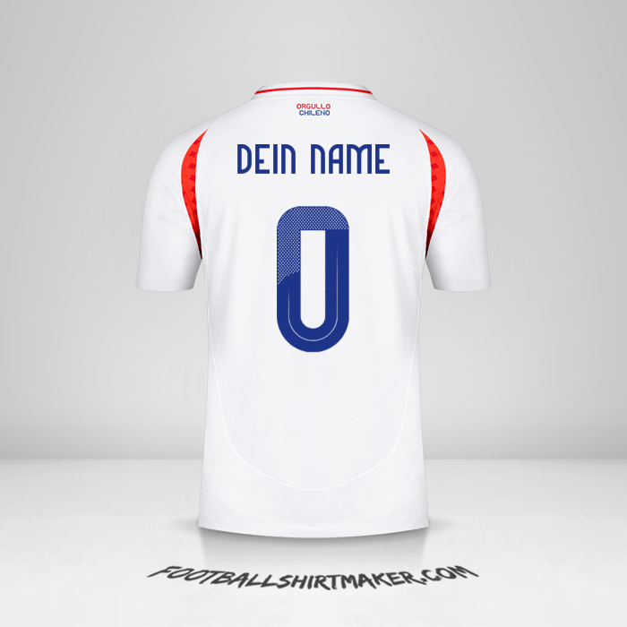 Trikot Chile 2024 II -  dein name - 0