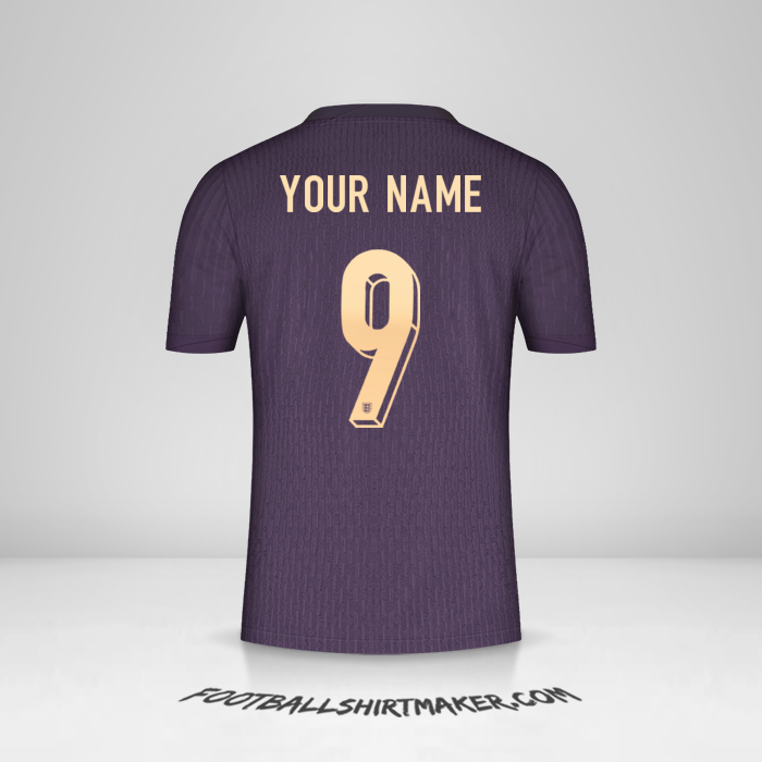 England 2024 II jersey number 9 your name