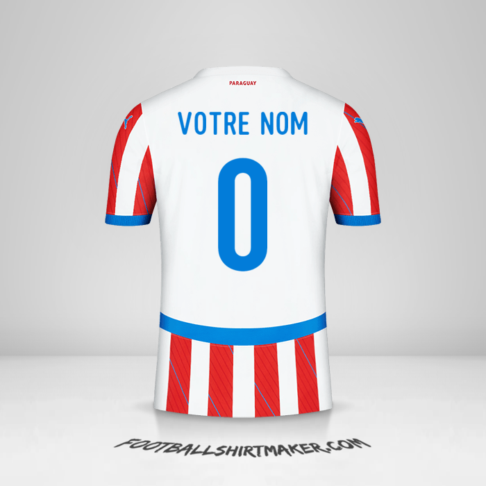 Maillot Paraguay 2024 -  votre nom - 0