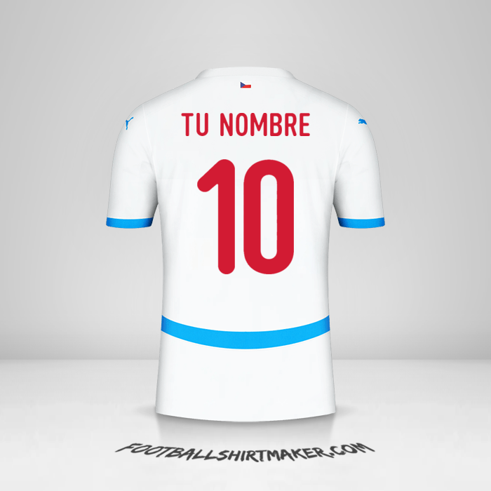 Camiseta Republica Checa 2024 II número 10 tu nombre