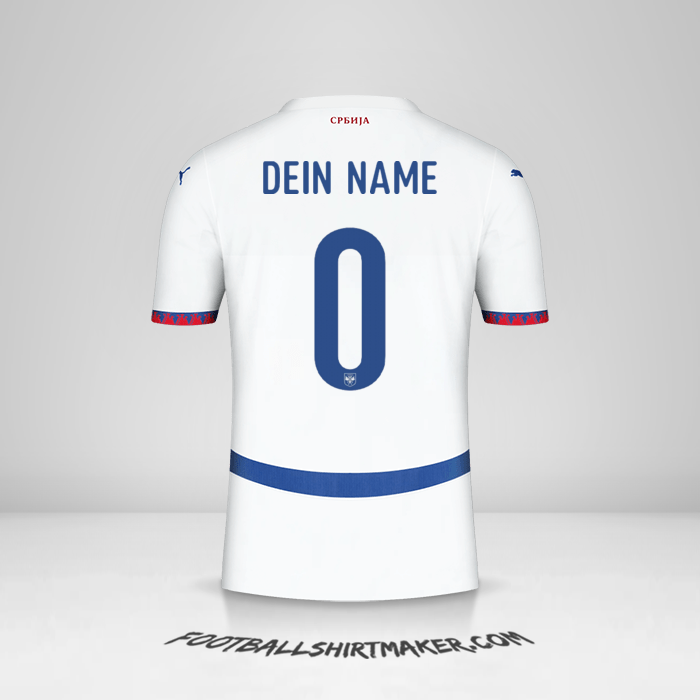 Trikot Serbien 2024 II -  dein name - 0