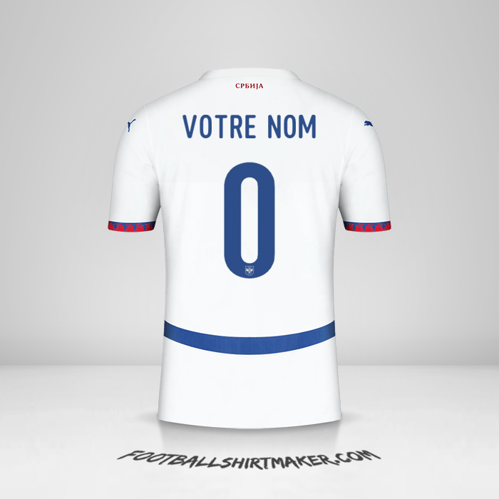 Maillot Serbie 2024 II -  votre nom - 0