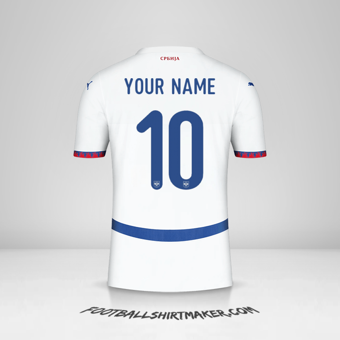 Serbia 2024 II shirt number 10 your name