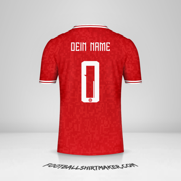 Trikot Dänemark 2024 -  dein name - 0