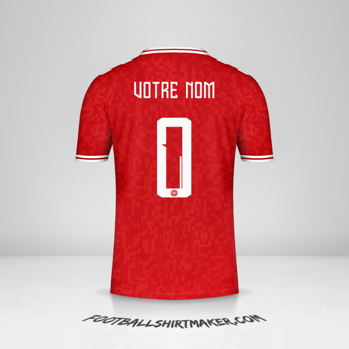 Maillot Danemark 2024 -  votre nom - 0