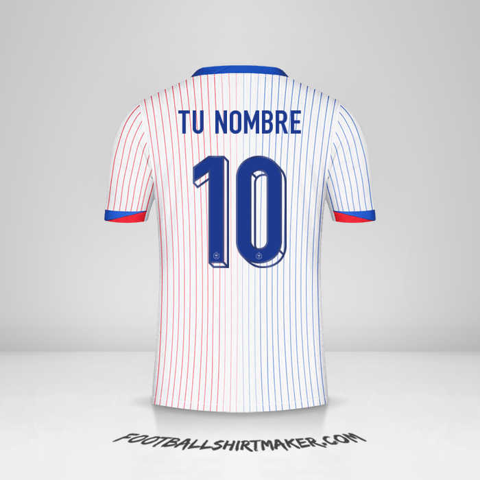 Jersey Francia 2024 II número 10 tu nombre