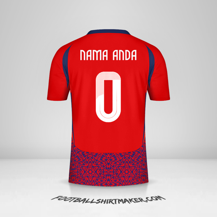 Jersey Kosta Rika 2024 -  nama anda - 0