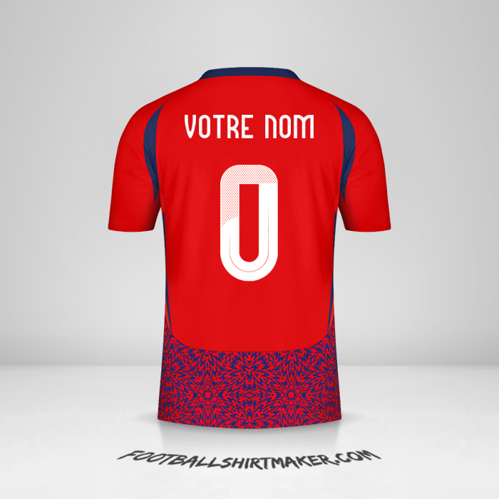 Maillot Costa Rica 2024 -  votre nom - 0