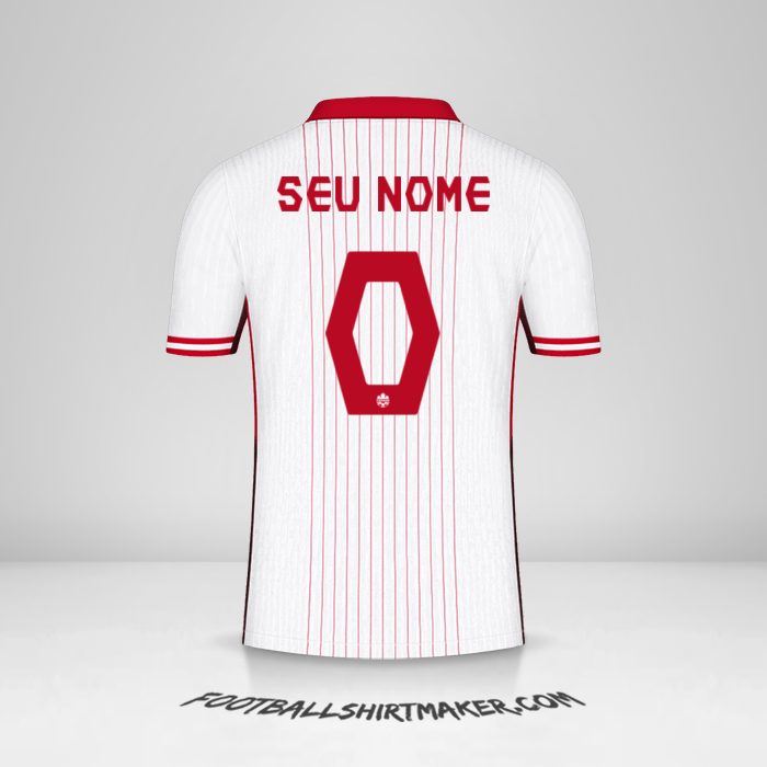 Camisa Canadá 2024 II -  seu nome - 0