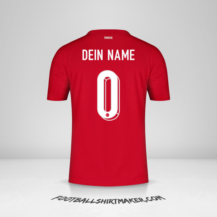 Trikot Türkei 2024 II -  dein name - 0