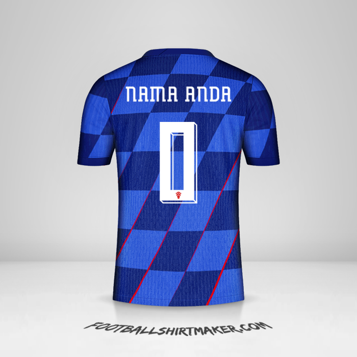 Jersey Kroasia 2024 II -  nama anda - 0