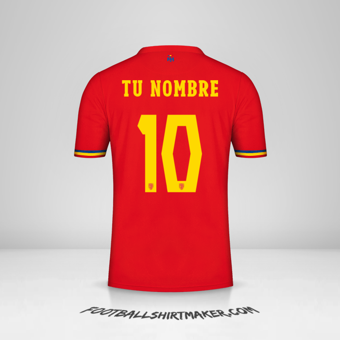 Camiseta Rumania 2024 II número 10 tu nombre