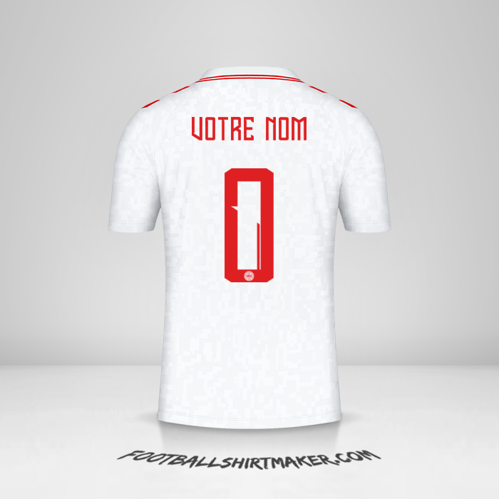 Maillot Danemark 2024 II -  votre nom - 0