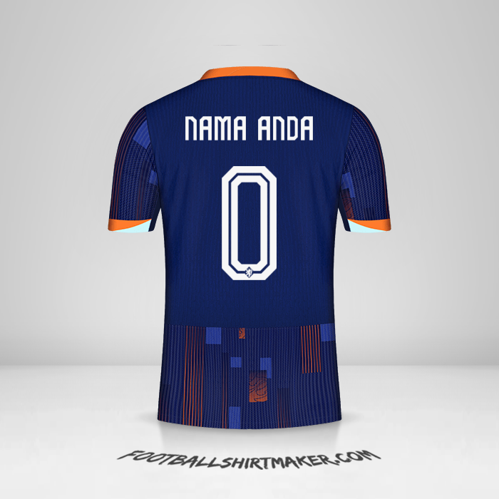 Jersey Belanda 2024 II -  nama anda - 0