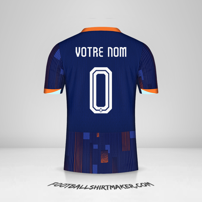 Maillot Pays-Bas 2024 II -  votre nom - 0