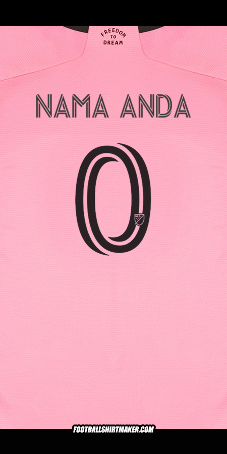 Jersey Inter Miami 2024/2025 -  nama anda - 0