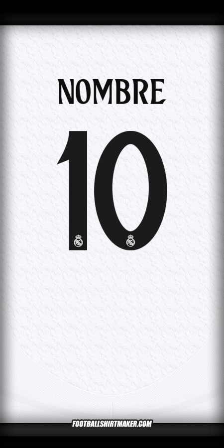 Jersey Real Madrid CF Cup 2024/2025 -  nombre - 10
