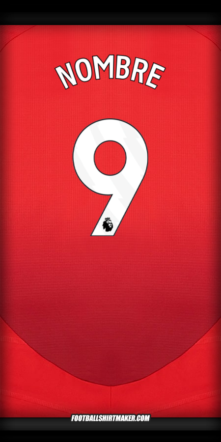 Jersey Manchester United 2024/2025 -  nombre - 9