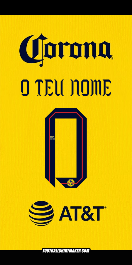 Camisola Club America 2024/2025 -  o teu nome - 0