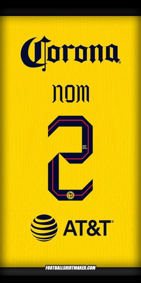 Maillot Club America 2024/2025 -  nom - 2