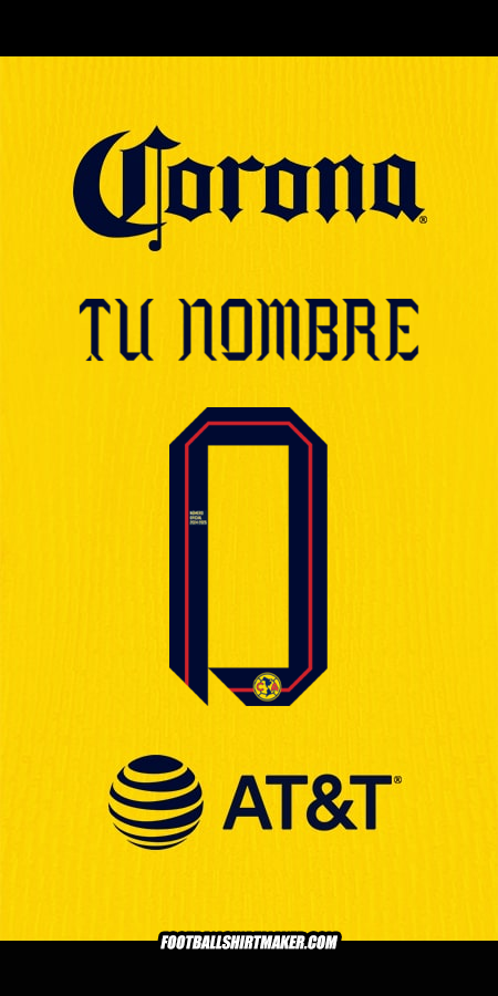 Camiseta Club America 2024/2025 -  tu nombre - 0