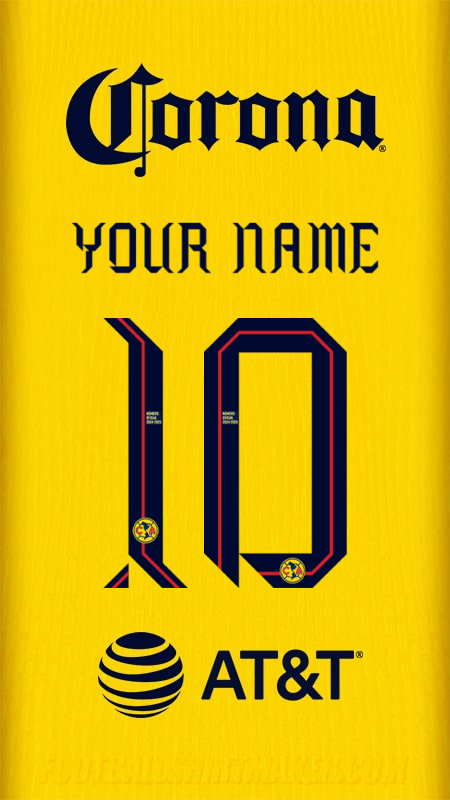 Club America 2024/2025 shirt number 10 your name