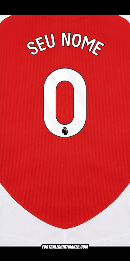 Camisa Arsenal 2024/2025 -  seu nome - 0