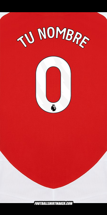 Camiseta Arsenal 2024/2025 -  tu nombre - 0
