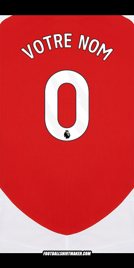 Maillot Arsenal 2024/2025 -  votre nom - 0
