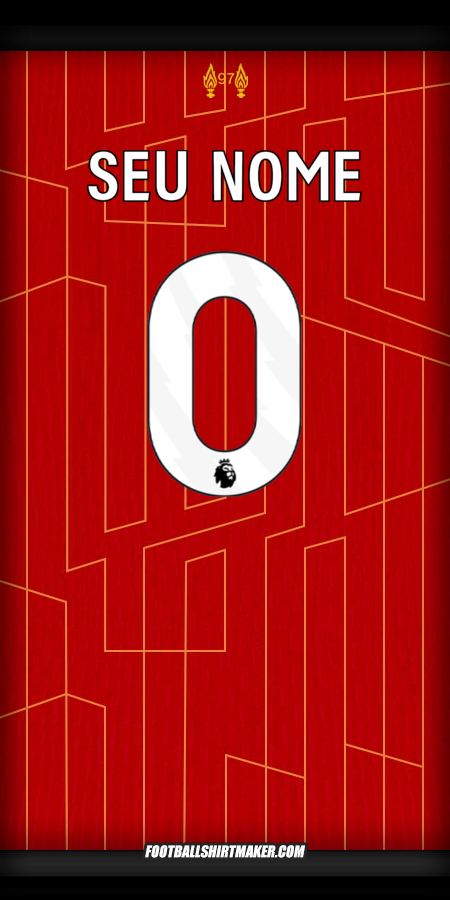Camisa Liverpool FC 2024/2025 -  seu nome - 0