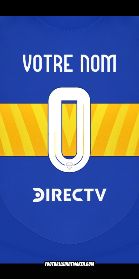 Maillot Boca Juniors 2024/2025 -  votre nom - 0