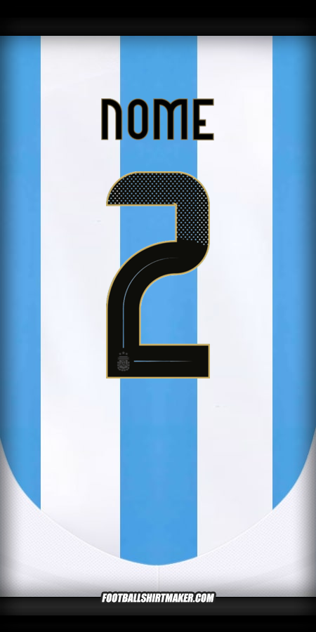 Camisa Argentina 2024 -  nome - 2
